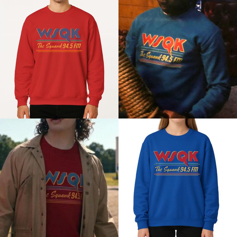 WSQK The Squawk 94.5 FM 100% Cotton Sweatshirt, Lucas Dustin ST Tshirt ...