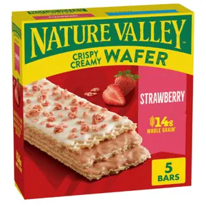 Nature Valley Crispy Creamy Wafer Bars Strawberry Flavor 5 Bars 6.5 oz Each Whole Grain Snack Bars
