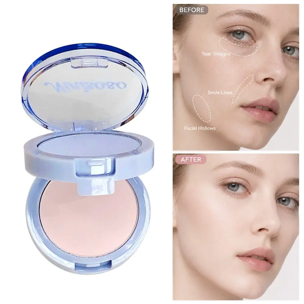 Leeinto Dual-Layer Highlighter Powder, Natural Glow, Contouring, Long-Lasting, Waterproof, Fine Shimmer, Portable, Daily Use