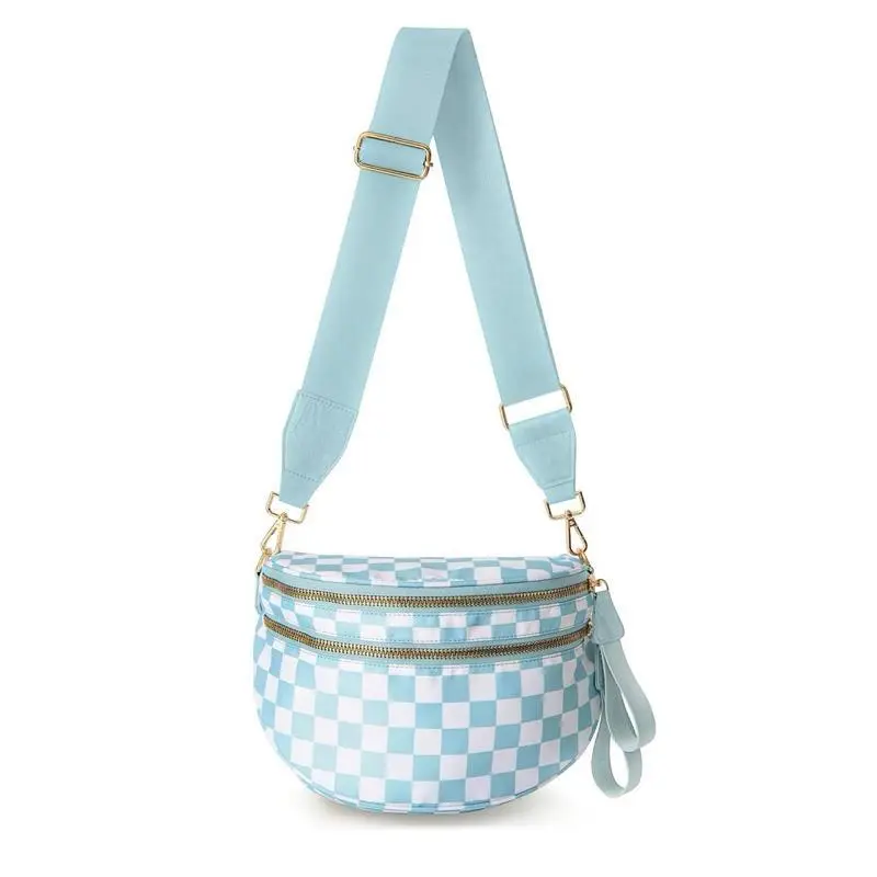 Light Blue White Checkered