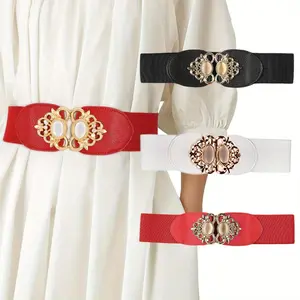 3 Pack Womens Vintage Wide Elastic Stretch Waist Belt for Dresses