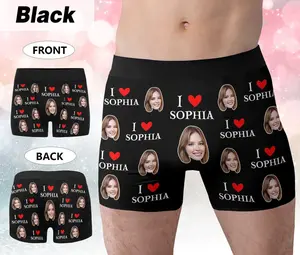 Personalized boxers Briefs With Photo,Custom Underwear With Face, Gift For Him Gift For Husband,Boyfriend, Wedding gift Custom Photo Men boxer Briefs- Funny Couple boxer- Funny Gift For Father, Husband, Boyfriend - Birthday Fabric Menswear boxer Shorts