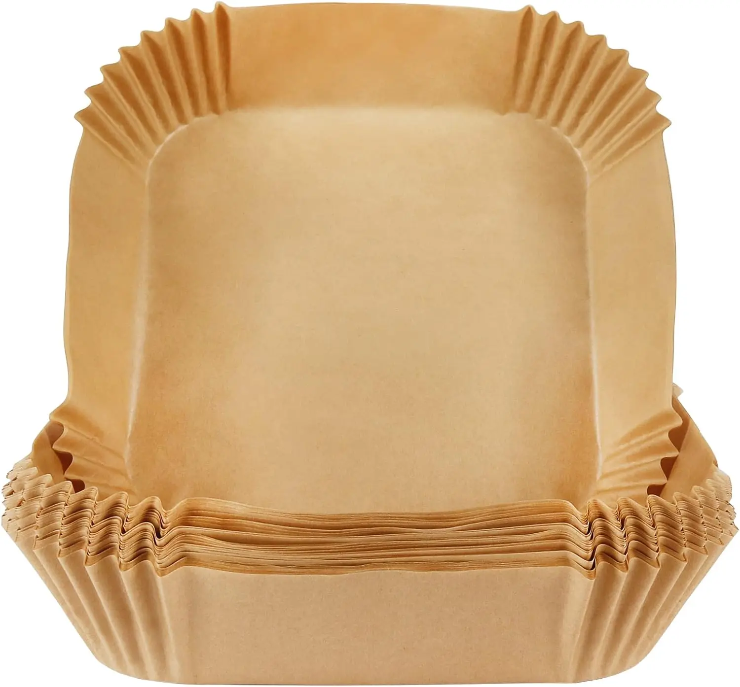 50 Airfryer Paper Bases Square 20 cm - Non-Stick, Grease and High Temperature Resistant Air Fryer Paper - Easy to Use Airfryer Paper