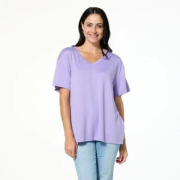 Hue All-Day Comfy Knit Oversized Boyfriend Tee