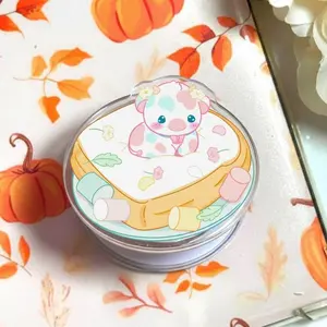 Adorable Cow on Toast Magsafe Phone Grip – Magnetic Pop Socket & Kickstand – Cute Food Aesthetic Accessory