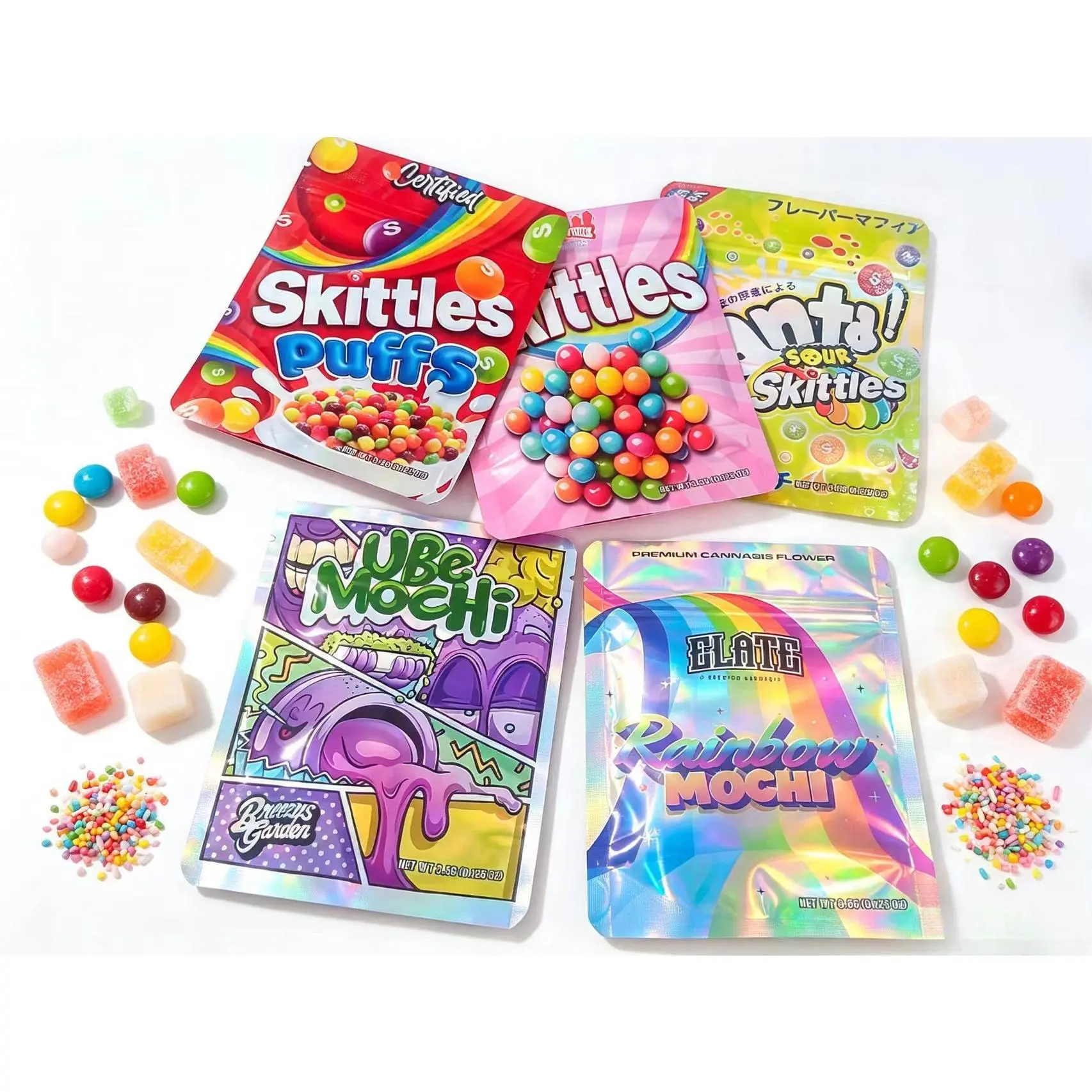 200 Pack 3D Laser Printed Decorative Gift Bags for Holiday & Birthday Gift Wrapping |     Party Supplies