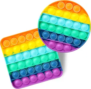 pop fidget toy pop it bubble toy silicone sensory toy popping game squeeze toy