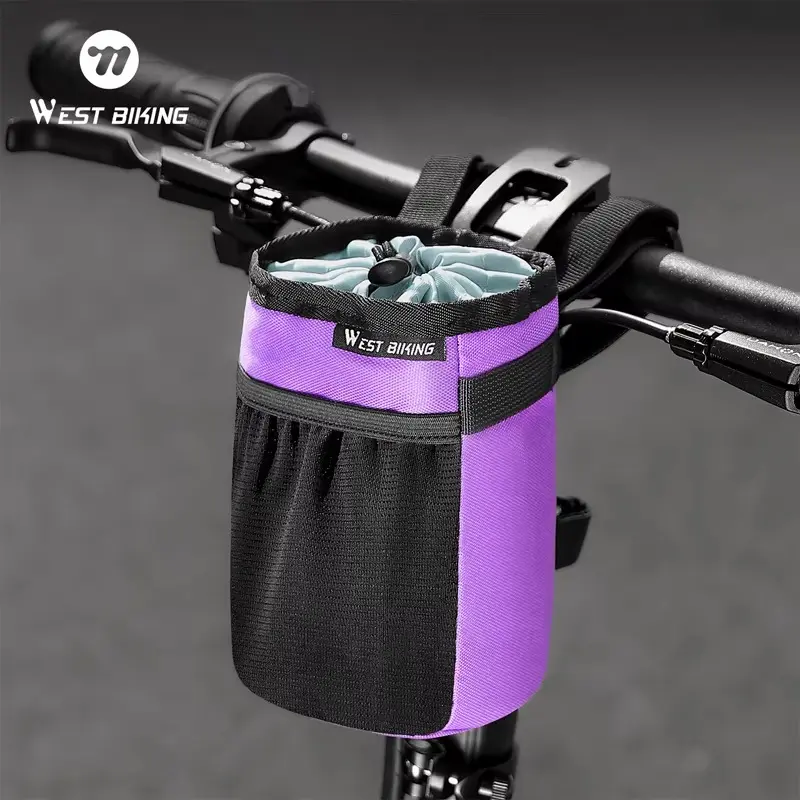 WEST BIKING Bicycle Handlebar Bag.Insulated Bike Water Bottle Bag, Storage Bag, Waterproof Wear-resistant Bicycle Front Water Bottle Bag