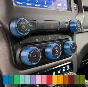 For RAM 1500 2019-2025 - Knob Press-Fit Covers | 5-Knob Set Choose Your Color! Precision Fit For a Snug Fit That Stays In Place With No Tape or Adhesive. Made with High Quality Materials That Won't Warp or Fade! Made In The USA