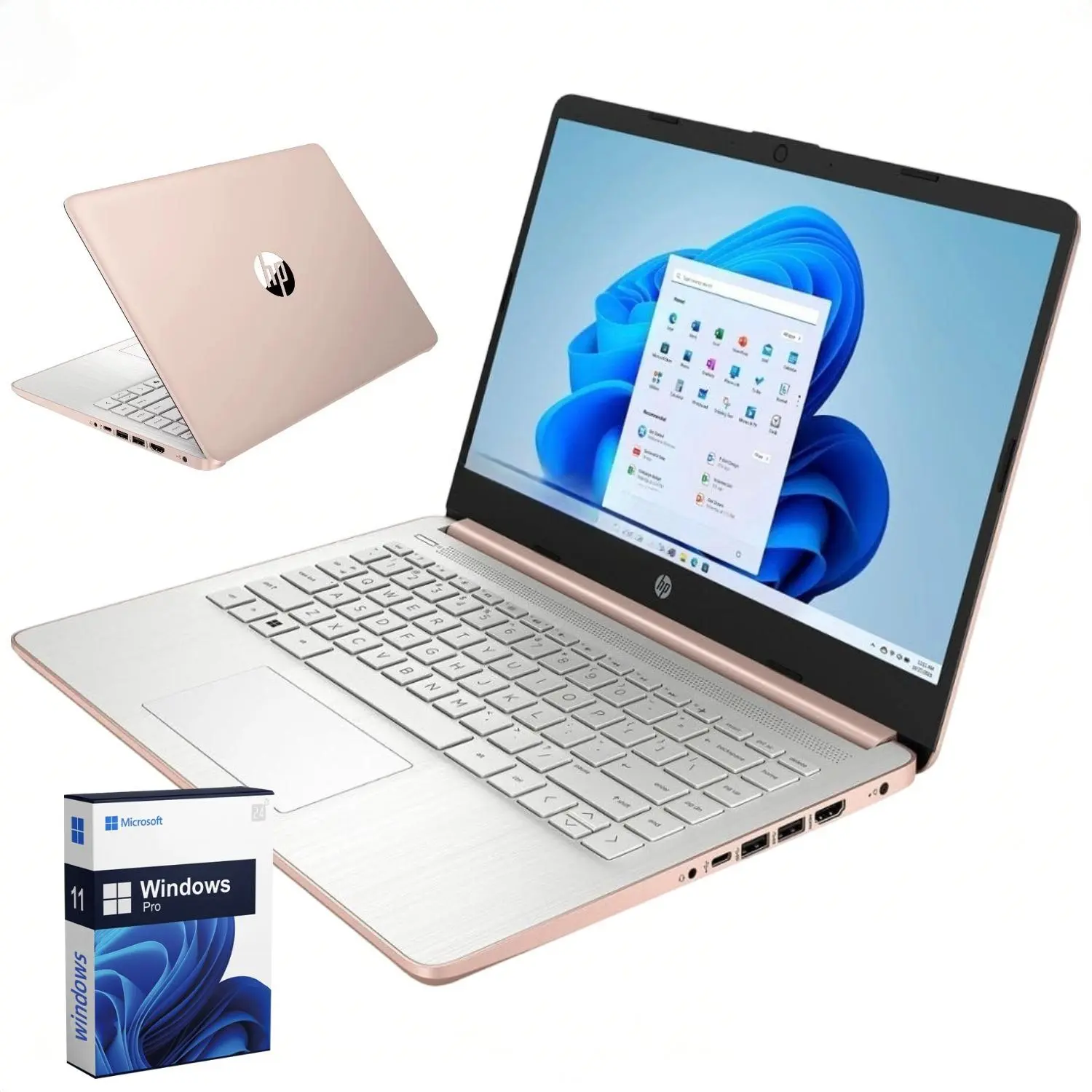 HP 2026 14 Inch Small Laptop for Student Business, Intel N150 CPU, 14" Anti-Glare, up to 16GB RAM, 384GB Storage(128GB SSD+256GB SD Card), Wi-Fi 6, Windows 11 Pro