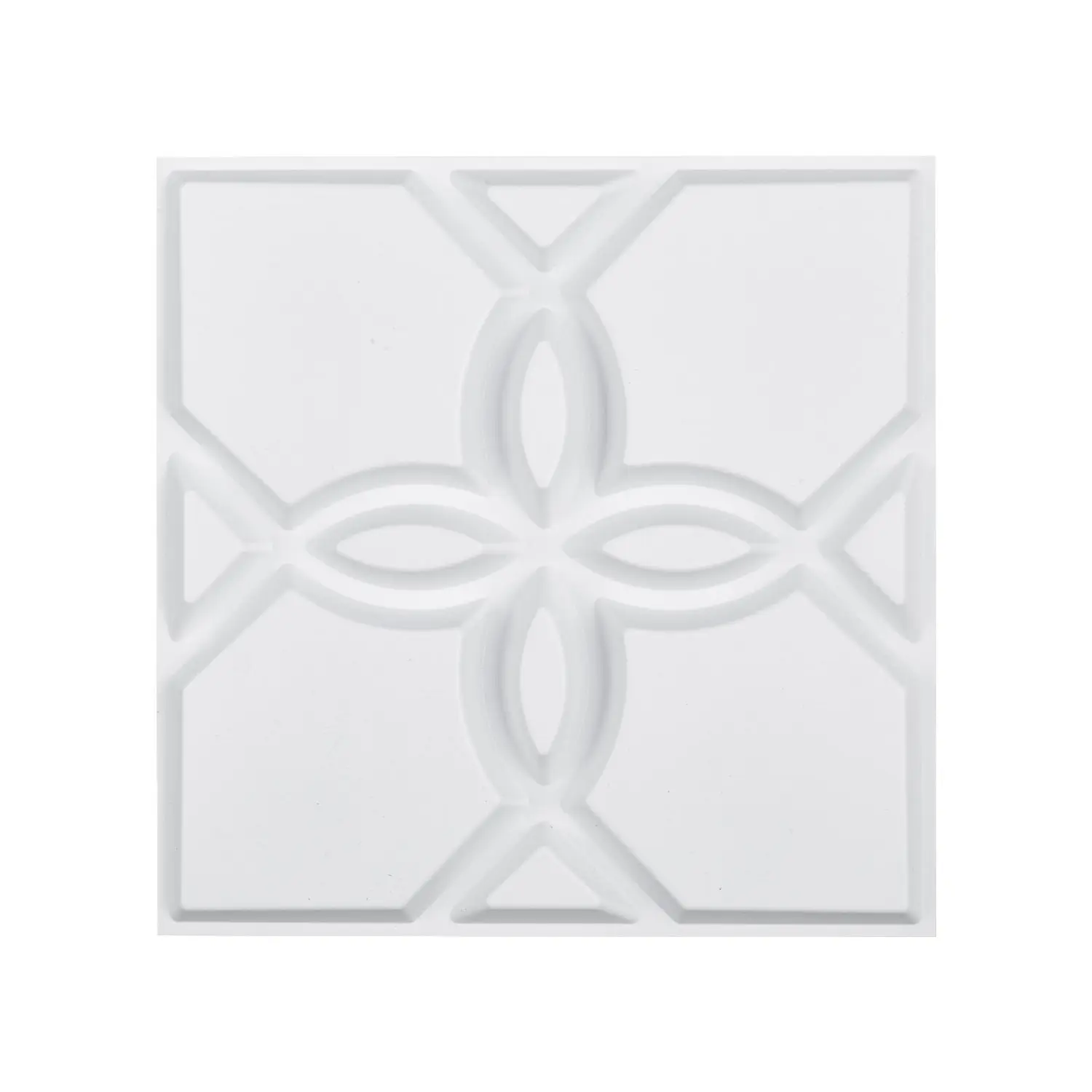 3D Wall Panels 33-Pack 11.81 x 11.81 in PVC 32 Sq Ft Coverage Floral Matte White For Interior Decor, Modern Accent Wall, Easy DIY Installation, Lightweight Interlocking Decorative Wall Paneling For Living Room And Bedroom