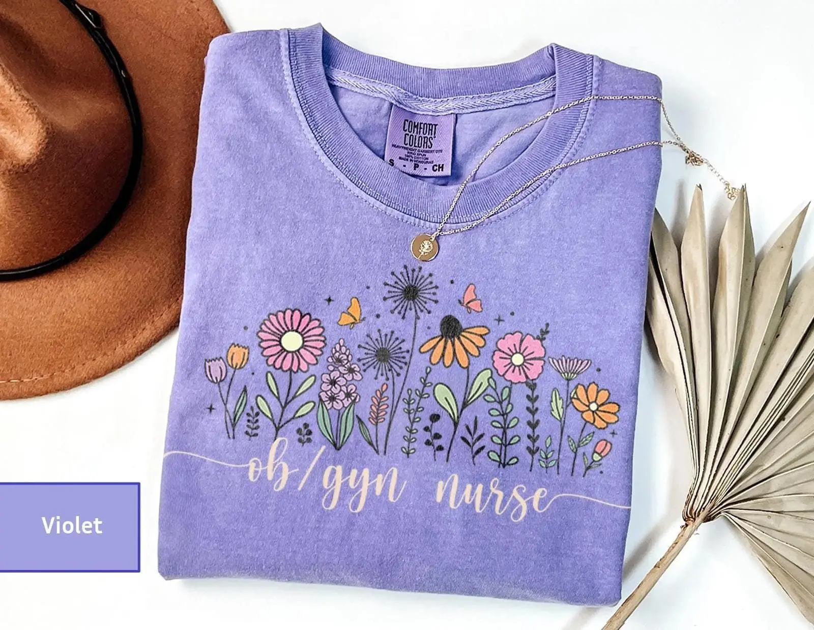 Floral obgyn Nurse Shirt, Floral ob gyn Nurse Sweatshirt, OB GYN Nurse Floral Hoodie, obgyn Nurse Gift, Comfort Colors Nursing Present