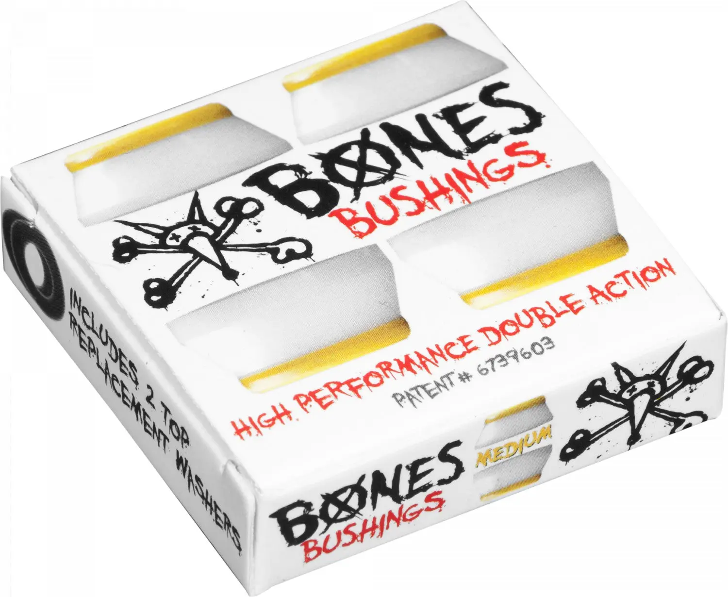 Bones Bushings Hardcore Medium (91A) White Bones Bushings Hardcore Medium (91A) White