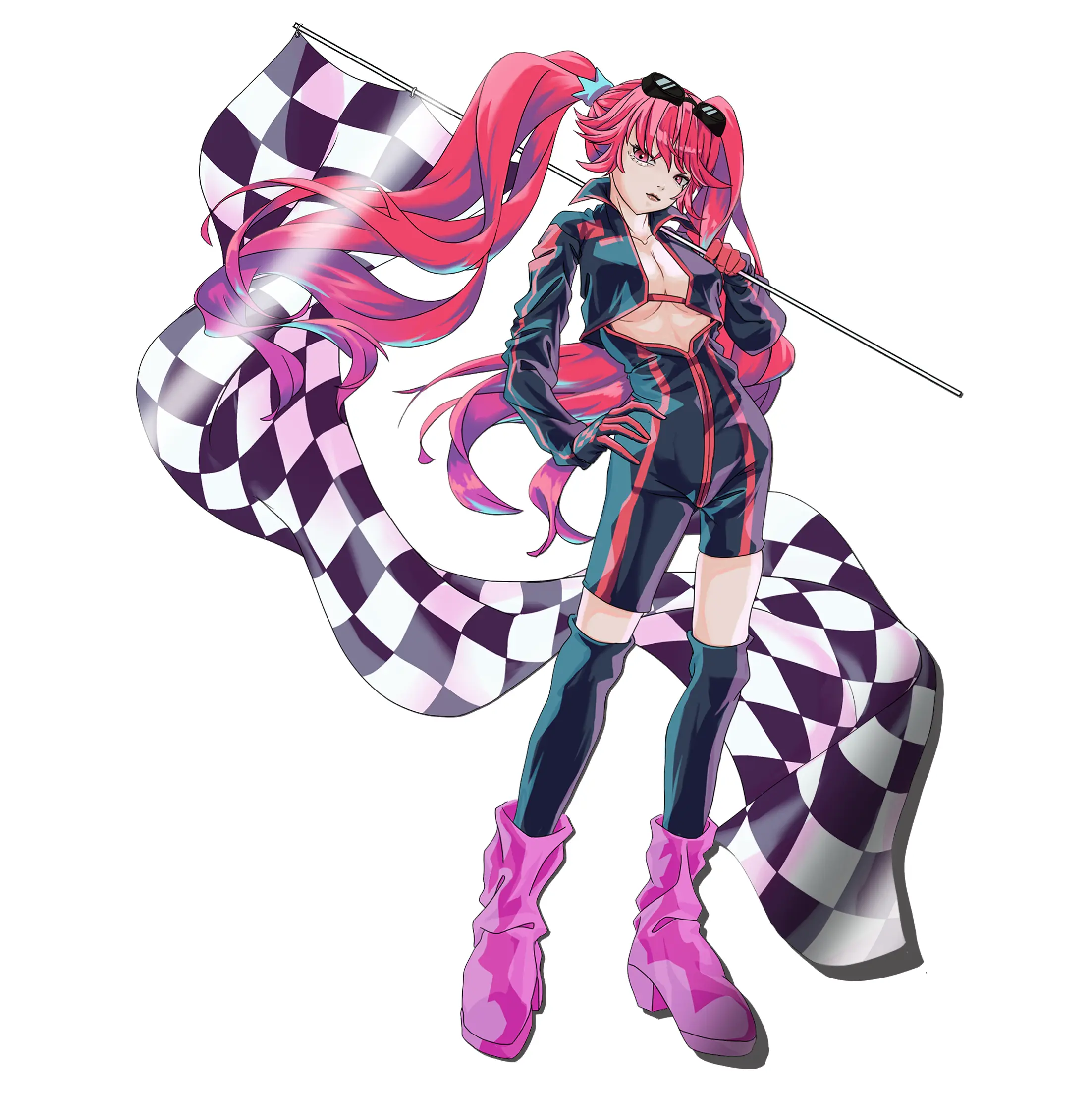Aka - Full Body Flag Stance Decal
