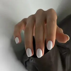 144 Pieces Pure Nail Art Tips, Waterproof Durable Multi-Sized, Easy Stick-On & Remove, Ideal for Daily Home Leisure Photography, Stick On Nails