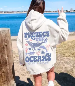 Protect Our Oceans, Save Our Ocean, Summer Hoodies,  Trendy T-shirt,  Hoodie and Sweater Cotton Womenswear