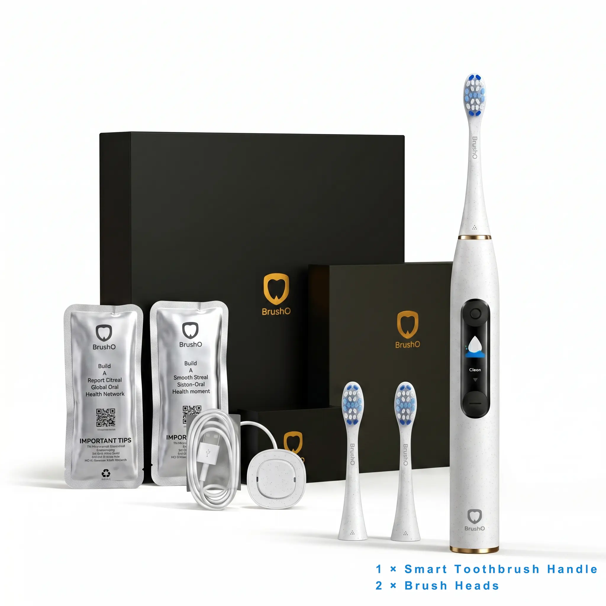 Smart Sonic Electric Toothbrush with App Control,Blockchain data privacy protection， Intelligent Pressure Sensor, Personalized Brushing Guidance, 5 Modes Rechargeable Toothbrush for Adults，Smart Oral Care Devices