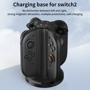 Charging Dock for Switch2 Controller with Micro-USB Charging, Magnetic Base, Protection, and Indicator Light for NS2 Base