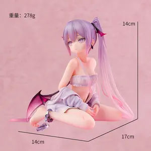 Cross-border new products Sitting Pink Eve hand-made prize Instant noodles pressed beautiful girl two-dimensional model chassis ornaments