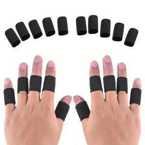 Elastic Finger Protector, 10pcs/set Finger Sleeve, Finger Support for Basketball, Sports Finger Protector, Basketball Accessories