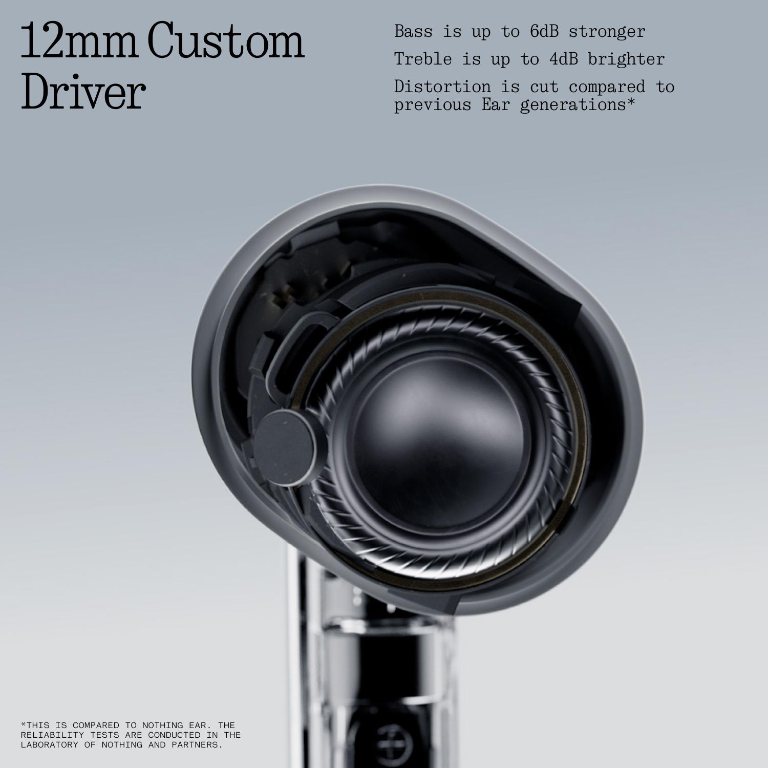 Nothing Ear (3) Wireless Earbuds with 95dB Super Mic Dual MEMS Beamforming Mics Adaptive Noise Cancellation & Hi-Res LDAC Audio 12mm Driver IP54 Splash Resistant Voice Control