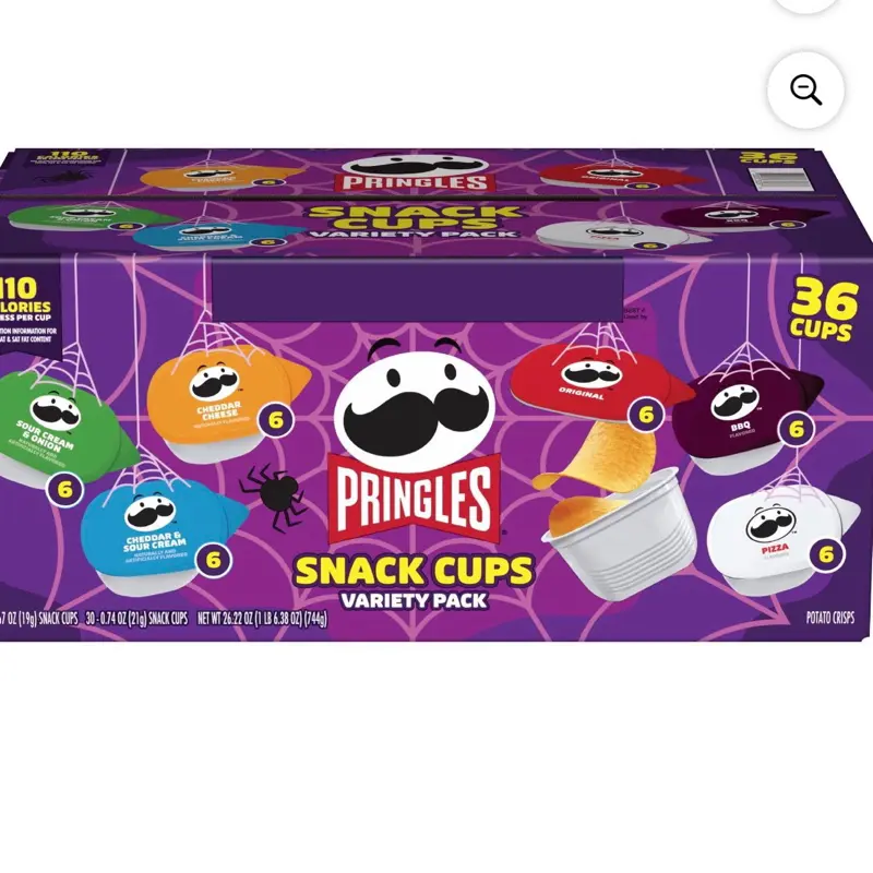 Pringles Potato Crisps Snack Cups, Variety Pack Chips, 0.67 oz, 36 Count
