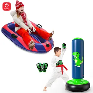 48 Inch Stable Inflatable Punching Bag and Inflatable Snow Sled