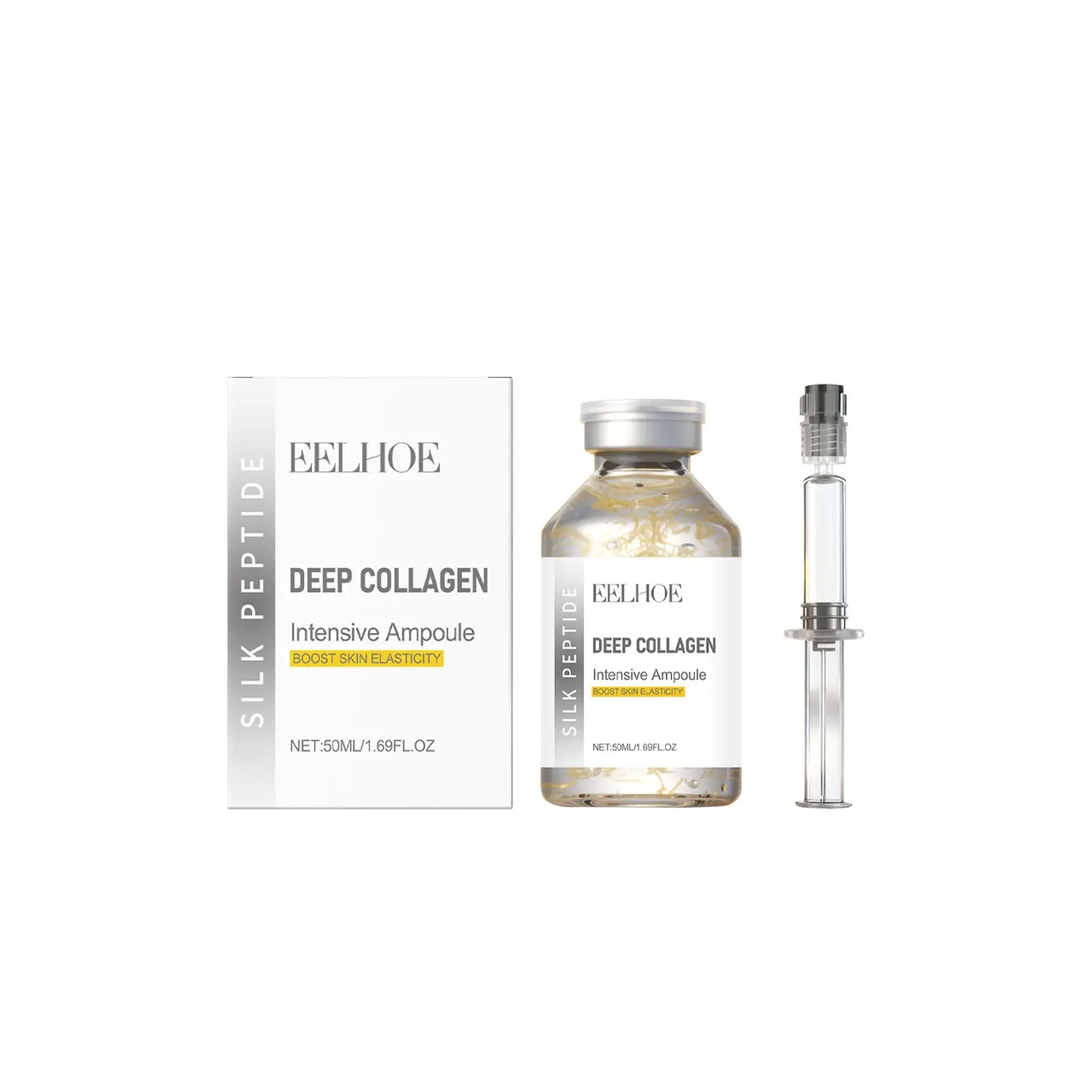 Deep Collagen Intense Hydrating Ampoule Facial Serum, Peptide Drench, Collagen Glow Shot, Niacinamide Brightening Essence, Moisturizing, Firming, Anti Aging & Skin Repair Skincare Treatment, Brightening Serums
