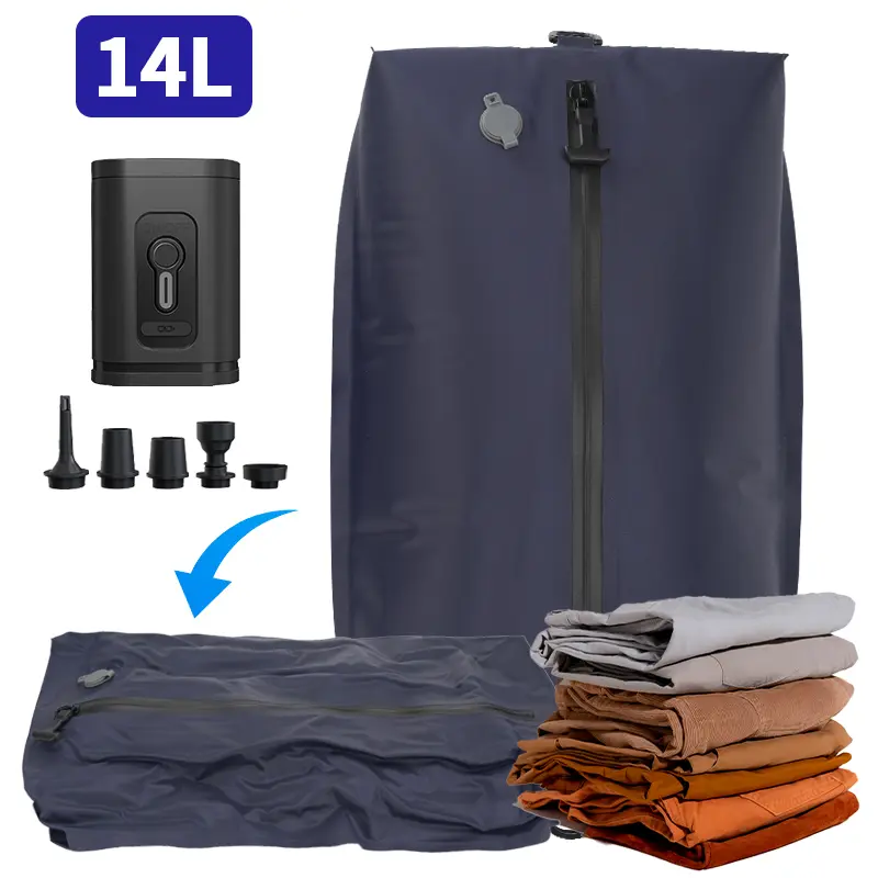 1 Professional Vacuum Compression Bag for Luggage with Portable Electric Pump, Reusable One-Way Valve - Space-Saving Travel Seal Bags for Suitcases, Backpacks & Carry-Ons, Perfect for Short Trips & Business Trips