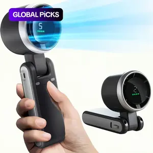 Portable Handheld Turbo Fan, 5-Speed Fan, 3600 mAh Battery-Operated, Usb Powered Fan, Up to 10 Hours, 3-in-1 Rechargeable Fan with Air Turbo Tech Cooling for Outdoor Activities, Travel, Work and Father's Day Gift