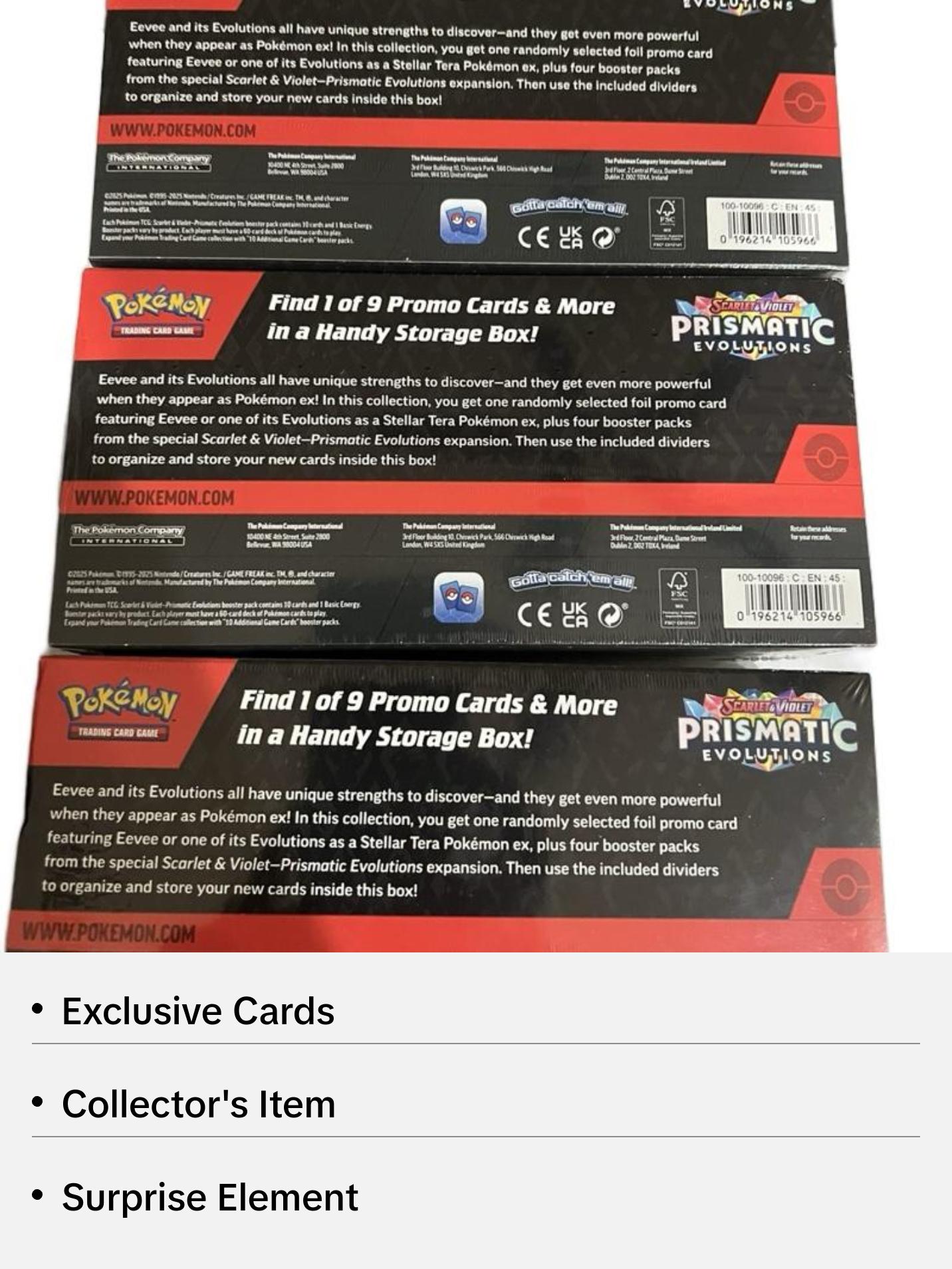 Pokemon-Prismatic evolutions-surprise box