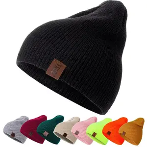 Hot Sale Unisex Casual Beanie Hat Men Women Basic Knitted Winter Hat Streetwear Beanie Cap