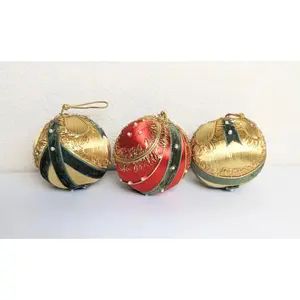 Victorian Satin Pushpin Christmas Ornaments