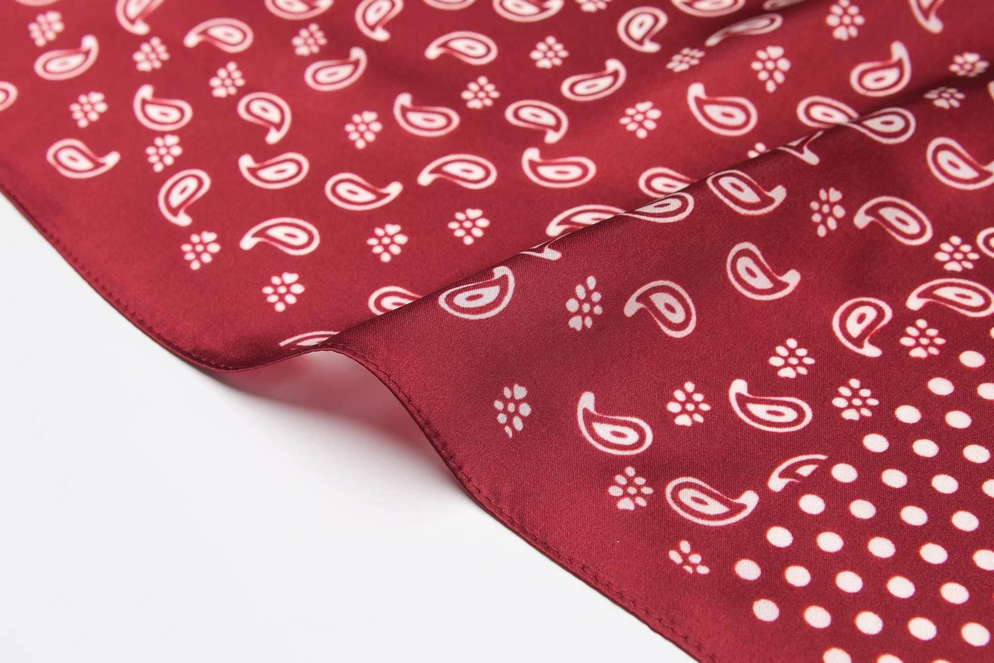 bandanas scarf 100% Mulberry Silk hair scarf Paisley Scarf Set – Retro Square Scarf with Tie,fashion hack, Cityboy Style Shirt Necktie, Soft Small Scarf viral scarf