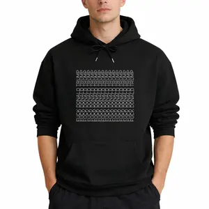 Indigenous Polynesian Patterned Hoodie – Long Sleeve with Traditional Tribal Design