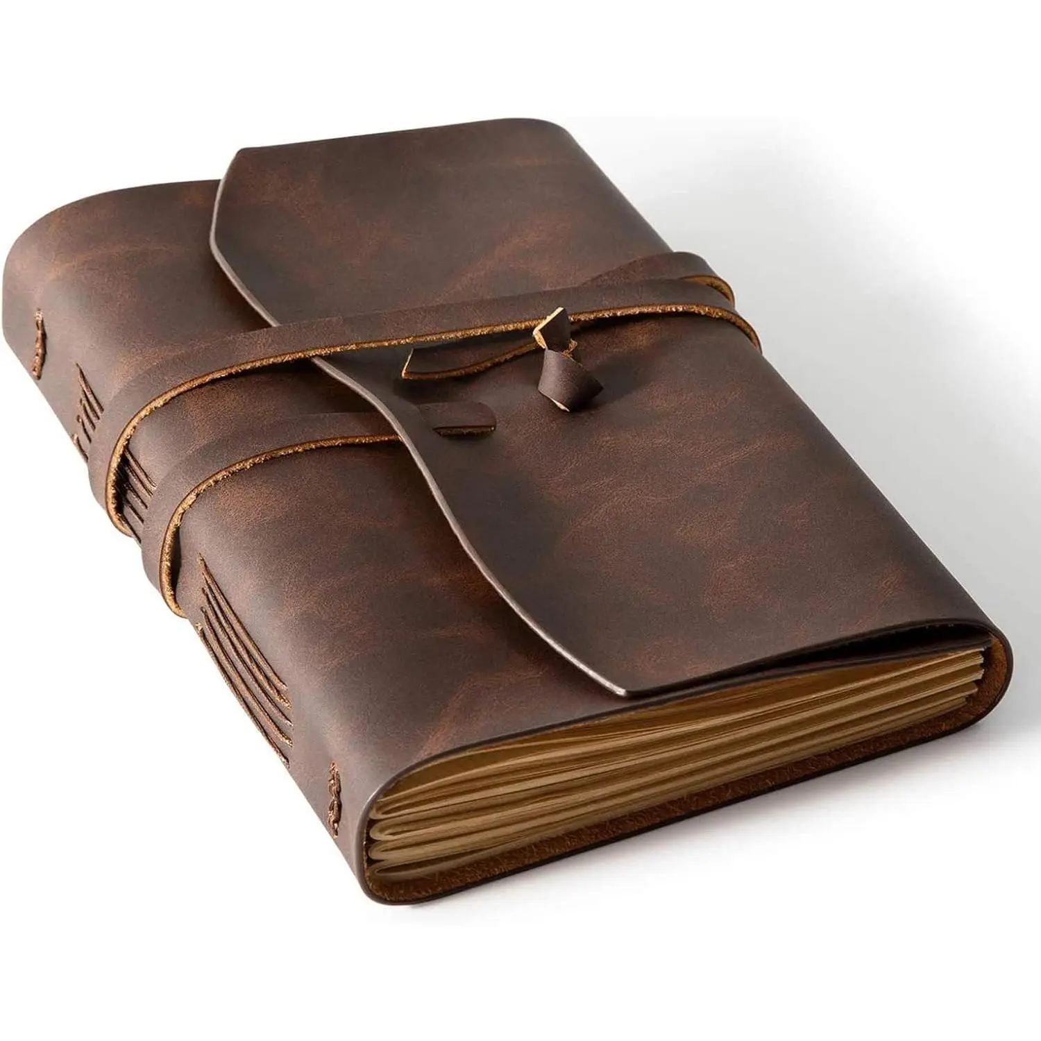 Leather Journal Notebook -  Journals for Writing 260 Pages 5x7.1 Inches  Journal For Man and Women Gifts For Man Artist,Travel Journal,Brown