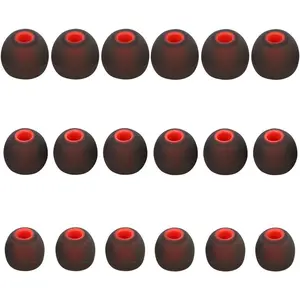 Silicone Earbud Replacement Tips Eartips Fit Most in-Ear Earbuds(Inner Hole 3.8mm -5.1mm) Headphone Rubber Tips Earbud Covers Ear Tips 9 Pairs S M L