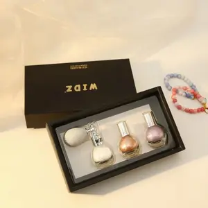 3-Color Body Glitter Spray Set, Sparkle Powder Highlighter for Party, Festival, and Wedding Makeup, Body Glitter Airbrush Kit for Face, Hair, and Body Long-Lasting Shimmer