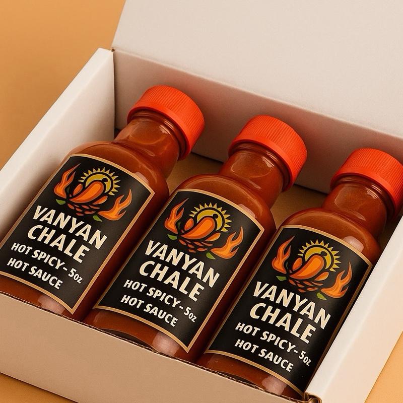 Djouly Vanyan Hot Sauce Pepper - 3 Pack, 5 oz Each, Hot Spicy Flavor, 5 FL OZ (150ml)