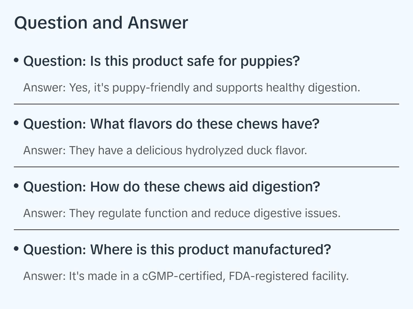 TRATEZ Probiotic Supplement for Dogs - 90 Duck Flavour Soft Chews - Advanced Formula for Premium Gut Health, Digestive and Immune System Support