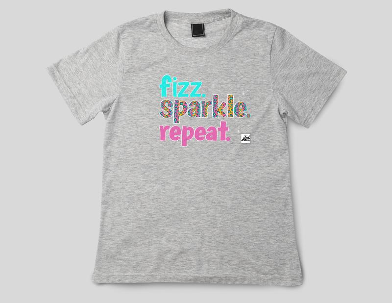 Fizz Sparkle Repeat | Bomb Party Fizz | unisex graphic tee t-shirt SoftStyle Ring Spun Cotton | BP jewelry rep apparel