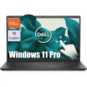 Dell Inspiron 15 Touchscreen Business Laptop, AMD Ryzen 7 7730U, 15.6" FHD IPS (1920×1080), Windows 11 Pro Lifetime & Copilot AI, Numeric Keypad (up to 32GB DDR4/up to 2TB SSD)