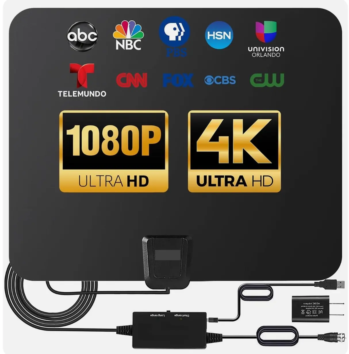 5600 Miles Digital TV Antenna Indoor HDTV Amplified Signal Booster 4K HD 1080P.