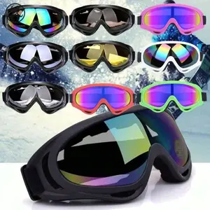 Winter Windproof Skiing Glasses, Outdoor Sports Eyewear, Dustproof Cycling Lens, Bike Shades, Anti-Fog Snowboarding Glasses, Uv400 Protection