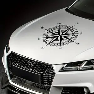 1pc Adventure Compass Car Sticker, Self-Adhesive Vinyl Decal Car Decals for Suv Truck RV Off-Road Decoration, Easy Installation