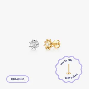 Sol Titanium Flat Back Stud (Single)