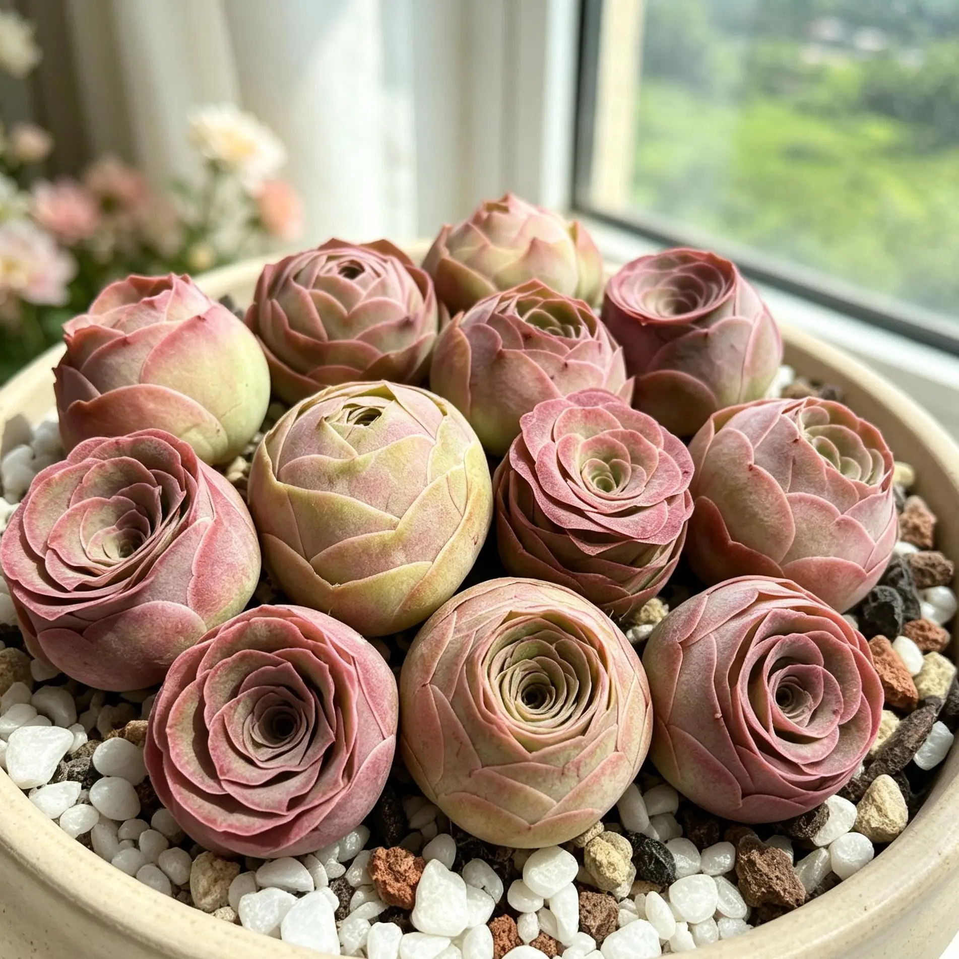 Aeonium Aureum DP 3/6/12-Pack  Rare Live Succulents 0.5-1.5 Inch, Easy Care Bare Root Plants, Indoor Decor, Plant Lover Gift