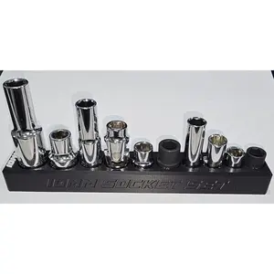 Pittsburgh 10Mm Socket Organizer W/ Magnetic Base For Harbor Freight Pittsburgh 10Mm Essential Socket Set (58957) | Toolbox Organizer By S3c