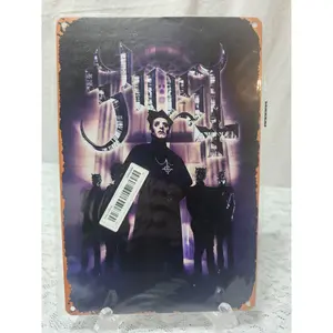 Spooky Ghost Band Tin Sign Wall Art, 8x12 in Interior Print, Home Wall Art Painting for Bedroom Decor