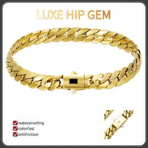 Luxe Hip Gem 14K gold-plated bracelet offers elegance and durability.Waterproof, fade-resistant, and hypoallergenic, it’s available in sizes 7.5mm, 8.5mm.Perfect for both casual and business wear, it adds a touch of luxury to any look.valentines gifts